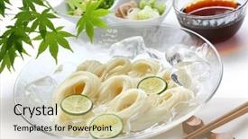  Presentation with food poisoning fine - Audience pleasing slide deck consisting of thin ice - somen fine wheat noodles japanese backdrop and a  colored foreground