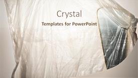  Presentation with plastic - Beautiful PPT layouts featuring thin-plastic-sheet-hanging backdrop and a sky blue colored foreground