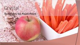  Presentation with diet - Audience pleasing theme consisting of thin-rice-cakes-apples backdrop and a lemonade colored foreground