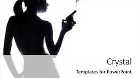  Presentation with sexy santa woman red - Presentation theme enhanced with thin sexy woman from behind background and a white colored foreground