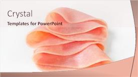  Presentation with critical thin king - PPT theme featuring thin-slices-of-ham background and a lemonade colored foreground