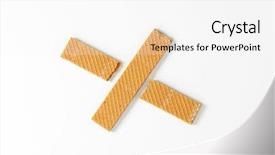  Presentation with wafers - Audience pleasing slides consisting of thin wafers with broken backdrop and a white colored foreground