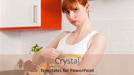  Presentation with chest - Slide deck enhanced with thin-woman-measuring-her-chest background and a coral colored foreground