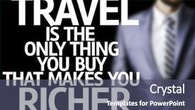  Presentation with business travel - Cool new presentation theme with thing you buy that make backdrop and a ocean colored foreground