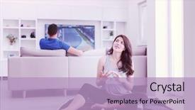  Presentation with happy baby - Colorful presentation enhanced with their unborn baby at home backdrop and a light blue colored foreground