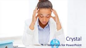  Presentation with business calculator - Amazing presentation having manager think - business tax deadline concept backdrop and a sky blue colored foreground