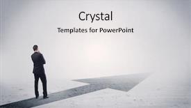  Presentation with professional - Cool new PPT theme with professional businessman thinking while standing backdrop and a sky blue colored foreground