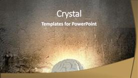  Presentation with human brain - Presentation theme enhanced with think big - huge human brain and many background and a gray colored foreground