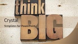  Presentation with barn - Beautiful slides featuring think big - motivation concept backdrop and a coral colored foreground