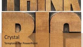  Presentation with motivational - Cool new presentation theme with think big motivational phrase - isolated backdrop and a gold colored foreground