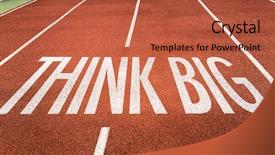  Presentation with think - Cool new presentation theme with think big written on running backdrop and a red colored foreground