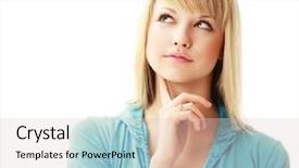  Presentation with white and black woman climbing ladders - Colorful PPT layouts enhanced with think education - thinking woman isolated on white backdrop and a lemonade colored foreground