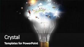  Presentation with think - Slide deck with think green concept mixed media background and a black colored foreground