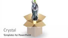  Presentation with think - Presentation enhanced with think-out-of-box-concept background and a white colored foreground