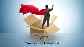  Presentation with think - Theme enhanced with think-out-of-box-concept background and a light blue colored foreground