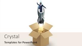  Presentation with think - Presentation having think-out-of-box-concept background and a  colored foreground