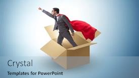  Presentation with think - PPT layouts with think-out-of-box-concept background and a light blue colored foreground