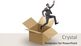  Presentation with think - Presentation theme having think-out-of-box-concept background and a  colored foreground