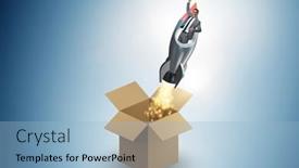  Presentation with think - PPT theme featuring think-out-of-box-concept background and a  colored foreground