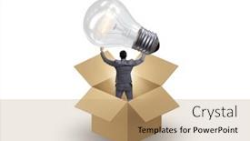  Presentation with think - Slide deck enhanced with think-out-of-box-concept background and a coral colored foreground