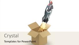  Presentation with think - PPT theme enhanced with think-out-of-box-concept background and a soft green colored foreground