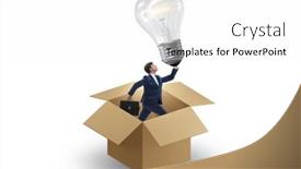  Presentation with think - PPT layouts consisting of think-out-of-box-concept background and a white colored foreground