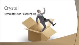  Presentation with think - PPT theme enhanced with think-out-of-box-concept background and a white colored foreground