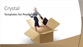  Presentation with think - PPT theme with think-out-of-box-concept background and a  colored foreground