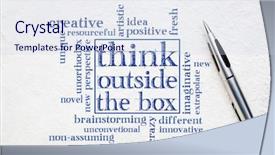  Presentation with think - PPT layouts consisting of think outside the box concept background and a sky blue colored foreground