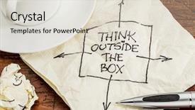  Presentation with thinking outside box - Slide deck enhanced with think outside the box - black background and a lemonade colored foreground