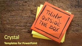  Presentation with thinking outside box - PPT layouts featuring think outside the box - reminder background and a tawny brown colored foreground
