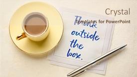  Presentation with thinking outside box - PPT layouts having think-outside-the-box-concept background and a lemonade colored foreground