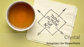  Presentation with personal development - Presentation design featuring think-outside-the-box-inspirational background and a blonde colored foreground