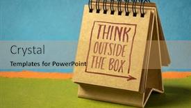  Presentation with personal development - Amazing slide deck having think-outside-the-box-inspirational backdrop and a yellow colored foreground