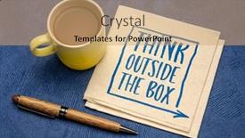  Presentation with personal development - Slide deck consisting of think-outside-the-box-inspirational background and a coral colored foreground