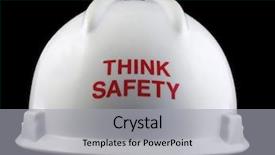  Presentation with think - Cool new presentation theme with think safety message backdrop and a light gray colored foreground