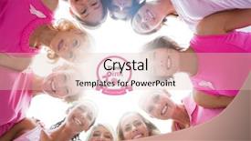  Presentation with think tank - PPT theme featuring think tank - cheerful women in circle wearing background and a lemonade colored foreground