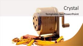  Presentation with think tank - Presentation theme with think tank - chewed broken and used pencils background and a light gray colored foreground