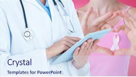  Presentation with tablet - Amazing slides having think tank - doctor using tablet pc backdrop and a sky blue colored foreground