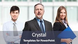  Presentation with group - Beautiful presentation featuring think tank - group of business people backdrop and a ocean colored foreground