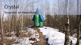  Presentation with think tank - Beautiful theme featuring think tank - house backdrop and a light blue colored foreground