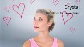  Presentation with pink - Audience pleasing slides consisting of think tank - pretty young blonde in pink backdrop and a lemonade colored foreground