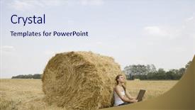  Presentation with think tank - Presentation design having think tank - side view of a young background and a sky blue colored foreground