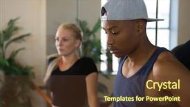  Presentation with mirror dance moves - Amazing PPT layouts having think tank - thoughtful male dancer with friend backdrop and a  colored foreground