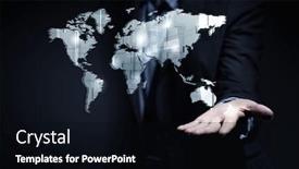  Presentation with think - Colorful PPT layouts enhanced with think-wide-and-global backdrop and a black colored foreground