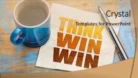  Presentation with negotiating - Audience pleasing presentation consisting of think win-win concept - word backdrop and a lemonade colored foreground