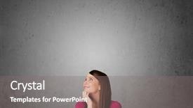  Presentation with young woman diagnosis of sti - Amazing presentation theme having thinker - pretty young woman gesturing backdrop and a gray colored foreground