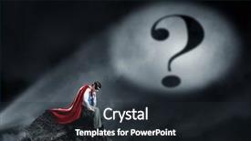  Presentation with super hero - Presentation design consisting of thinker - super hero deep in his background and a wine colored foreground