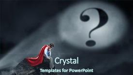  Presentation with super hero - Cool new PPT theme with thinker - super hero deep in his backdrop and a tawny brown colored foreground