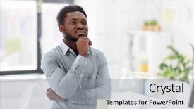  Presentation with african people boxing - Slides enhanced with analytical thinking - business and people concept background and a light gray colored foreground